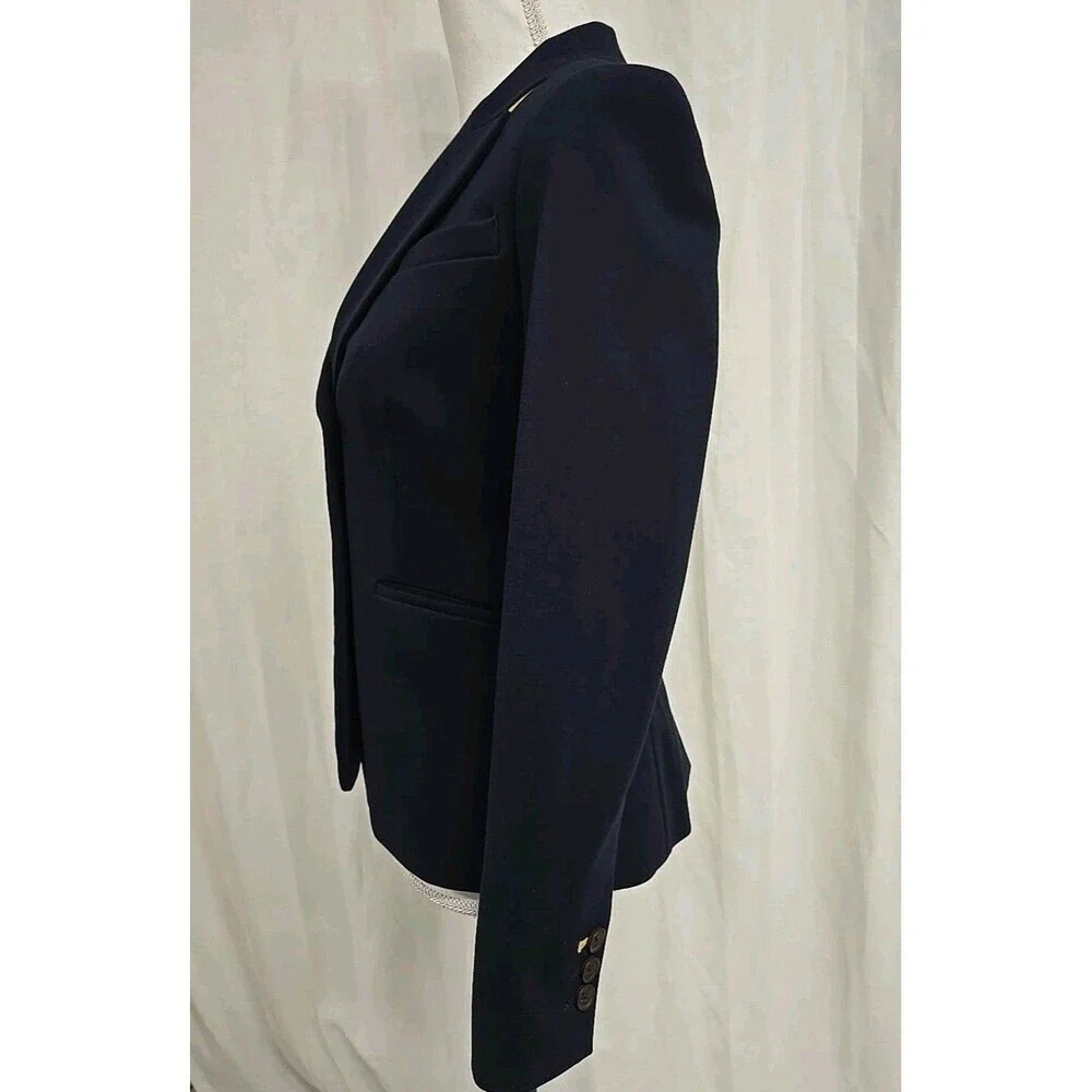 Boden Blazer Suit‎ Jacket Lined Navy Blue Pockets Women’s Size 4 PETITE / XS